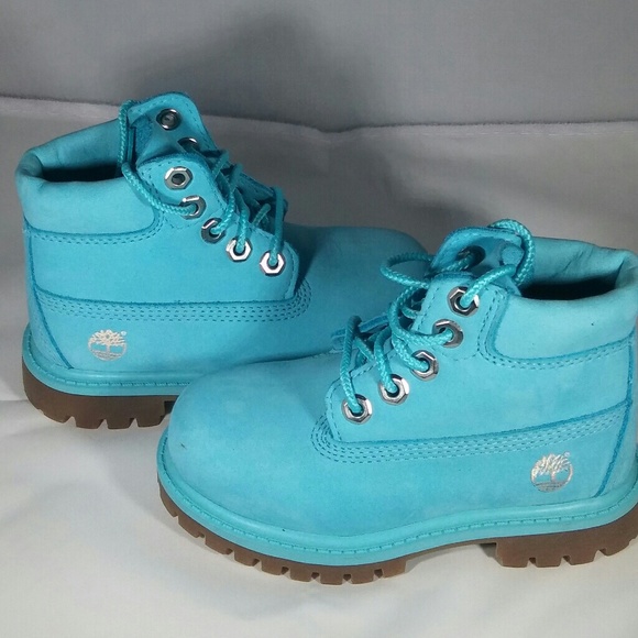 Turquoise Timberland Boots For Girls 